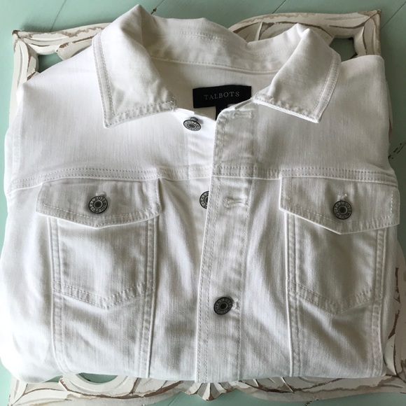 Talbots Jackets & Blazers - Talbots White Jean Jacket